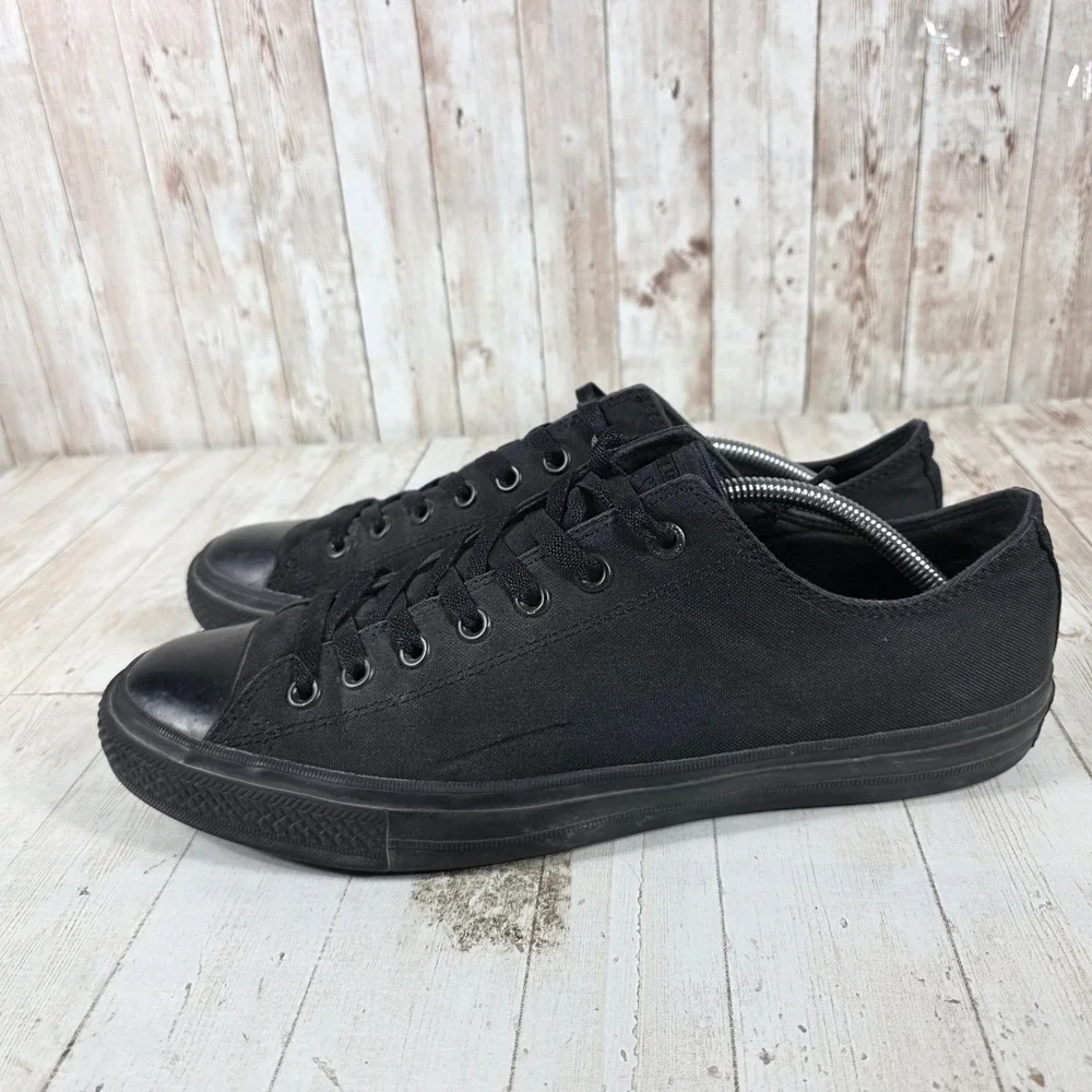 Converse Chuck Taylor II Low Top Sneakers Mens 12 Black 151223C Lunarlon Insole